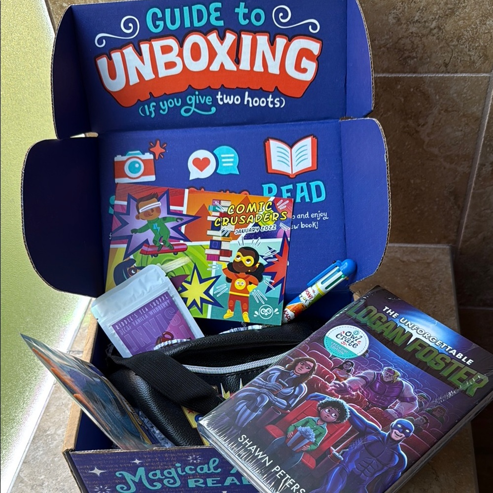 Owl Crate Jr. Book Box The Unforgettable Logan Foster by Shawn Peters Gifts NIB